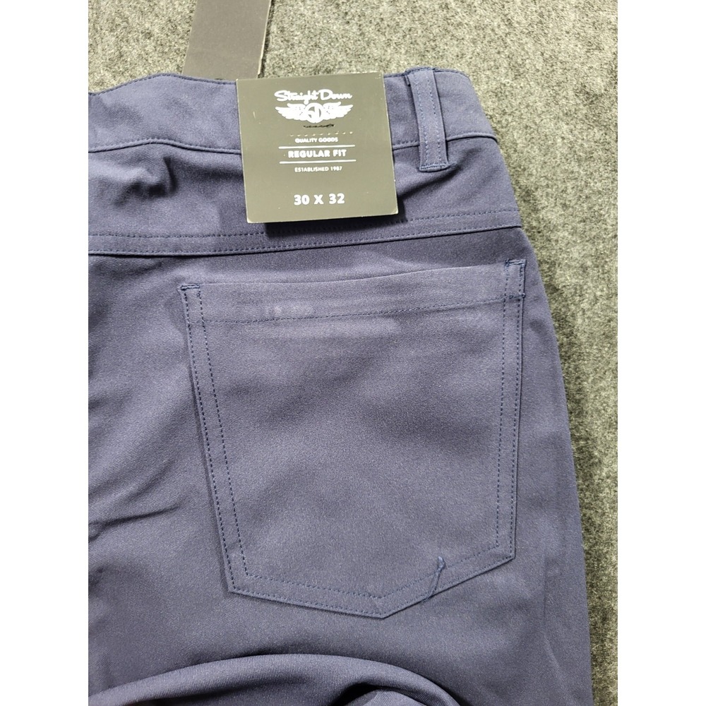 Straight Down Hero 5-Pocket Performance Stretch Golf Pants Men's 30x32 Blue NWT - Picture 9 of 15